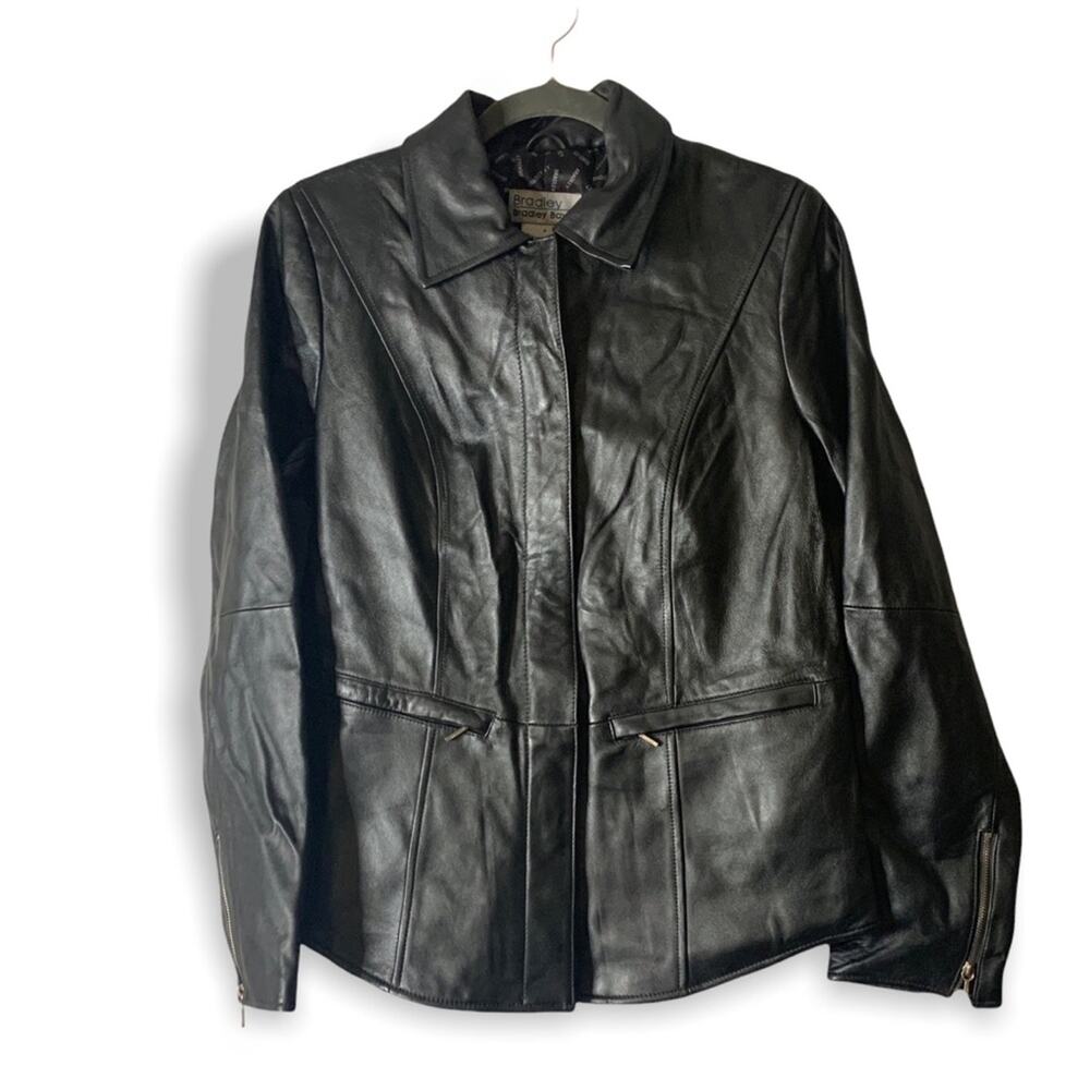 Bradley Bradley Bayou Women's Black Genuine Leather Jacket Small
